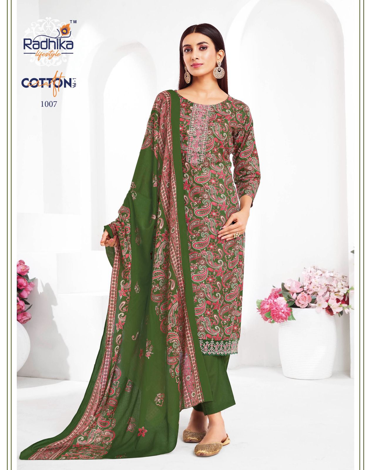 Cotton Craft Vol 1 By Radhika Cotton Kurti With Bottom Dupatta Wholesale Online